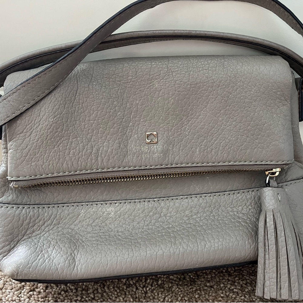 Kate Spade Taupe Leather Shoulder Bag
